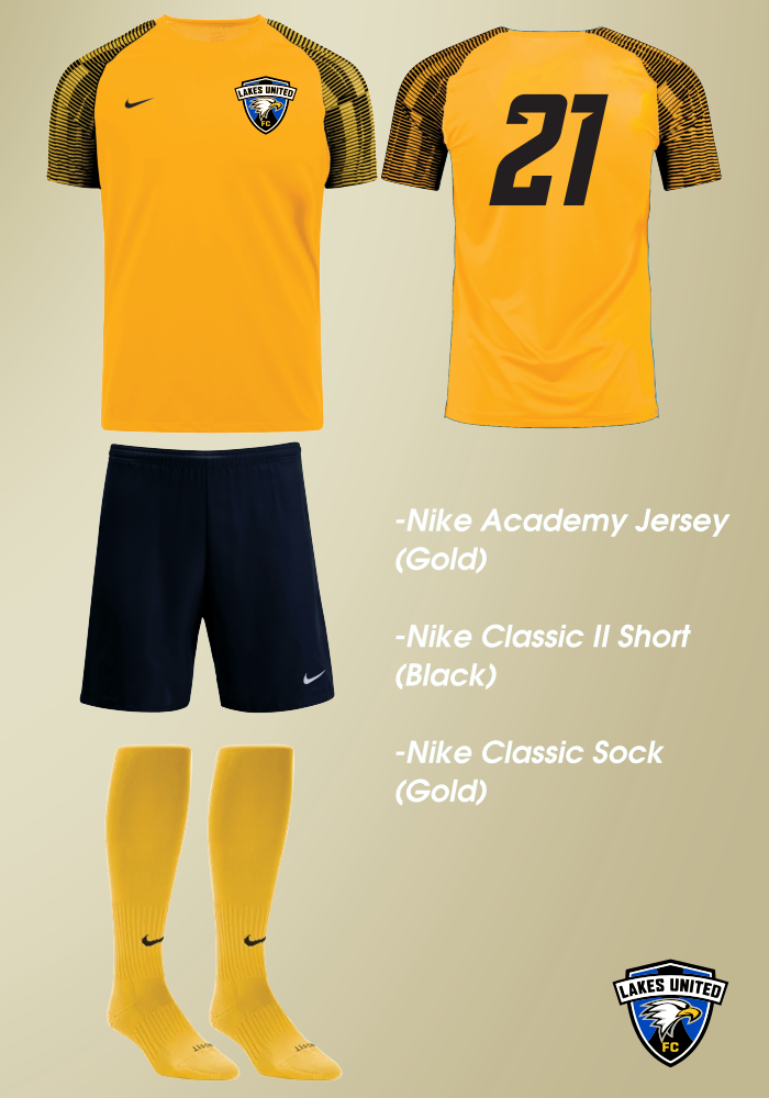 Lakes United FC Uniform Mockup Yellow 2022